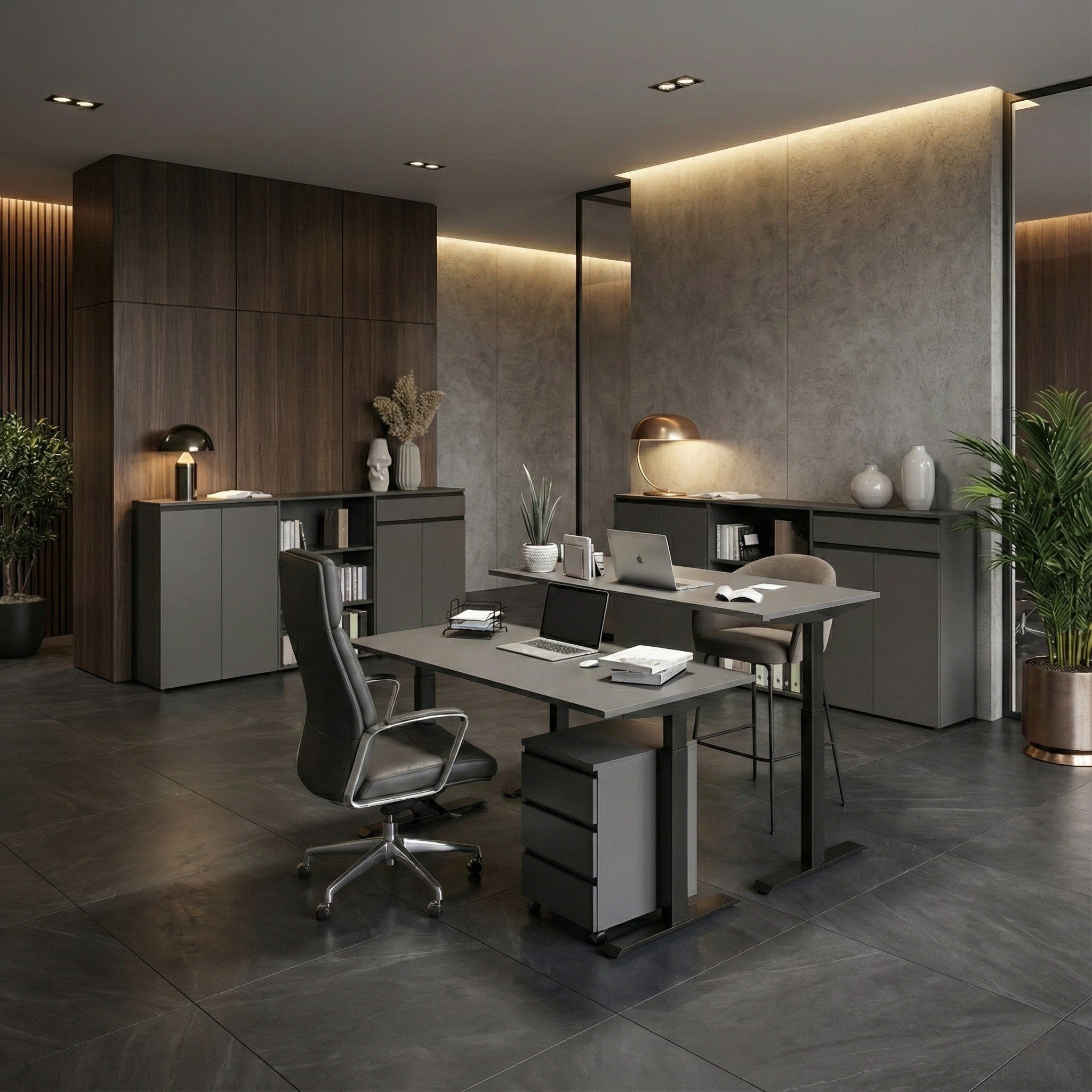 Büromöbel-Set komplett – Schreibtisch & Schrank