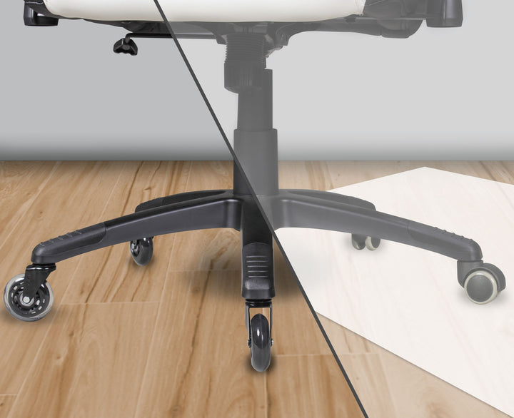 Gummierte Bürostuhlrollen für Teppich und Hartboden_ 5er Set_ 75 mm Durchmesser_ geräuschlos_ langlebig - KADIMA DESIGN_Größe_ 7x3x7 cm_#sku_BARSPM1.949#