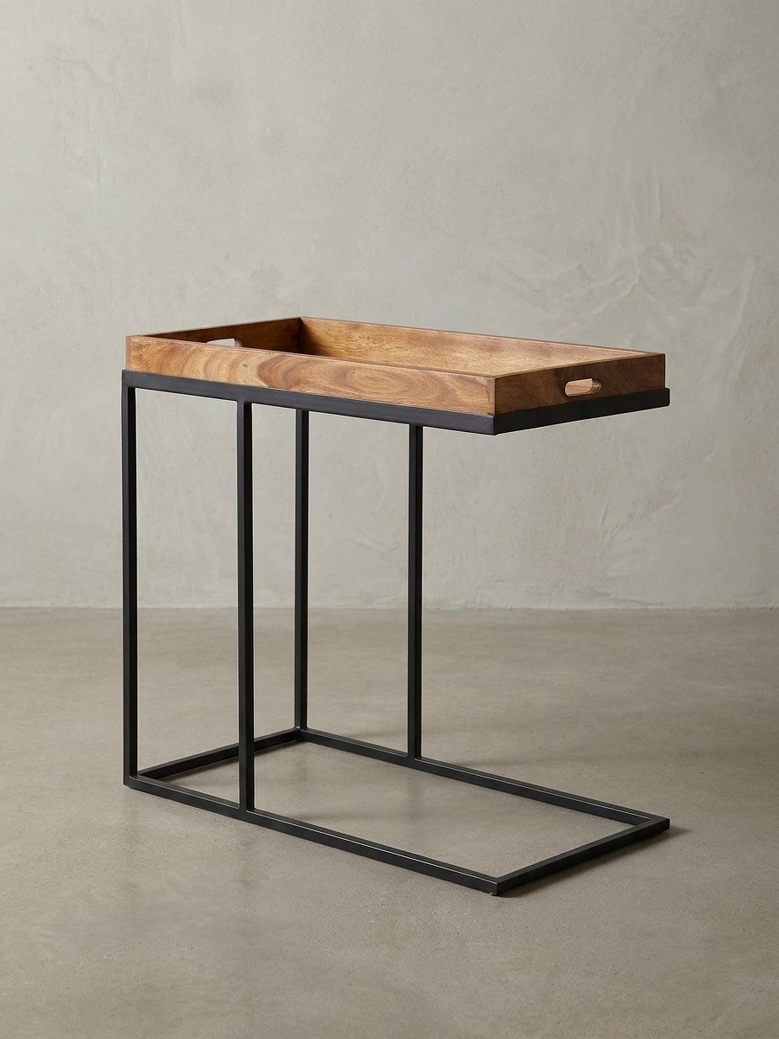 Beistelltisch Massivholz – Platzsparend unter Sofa schiebbar – Kadima Design