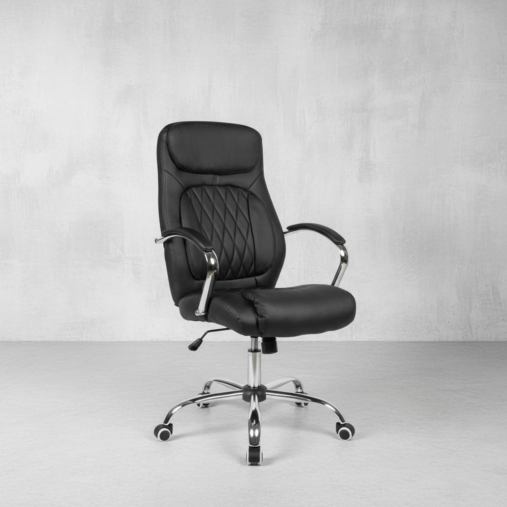 Bürostuhl_ Modernes Design_ bequeme Polsterung_ ergonomische Rückenlehne_ einstellbare Wippmechanik_ großes Fußkreuz - KADIMA DESIGN_Größe_ 70x70x123 cm_