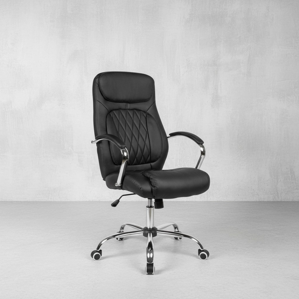 Bürostuhl_ Modernes Design_ bequeme Polsterung_ ergonomische Rückenlehne_ einstellbare Wippmechanik_ großes Fußkreuz - KADIMA DESIGN_Größe_ 70x70x123 cm_