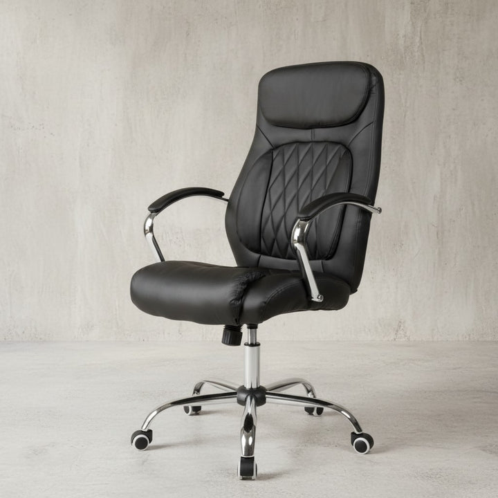 Bürostuhl_ Modernes Design_ bequeme Polsterung_ ergonomische Rückenlehne_ einstellbare Wippmechanik_ großes Fußkreuz - KADIMA DESIGN_Größe_ 70x70x123 cm_