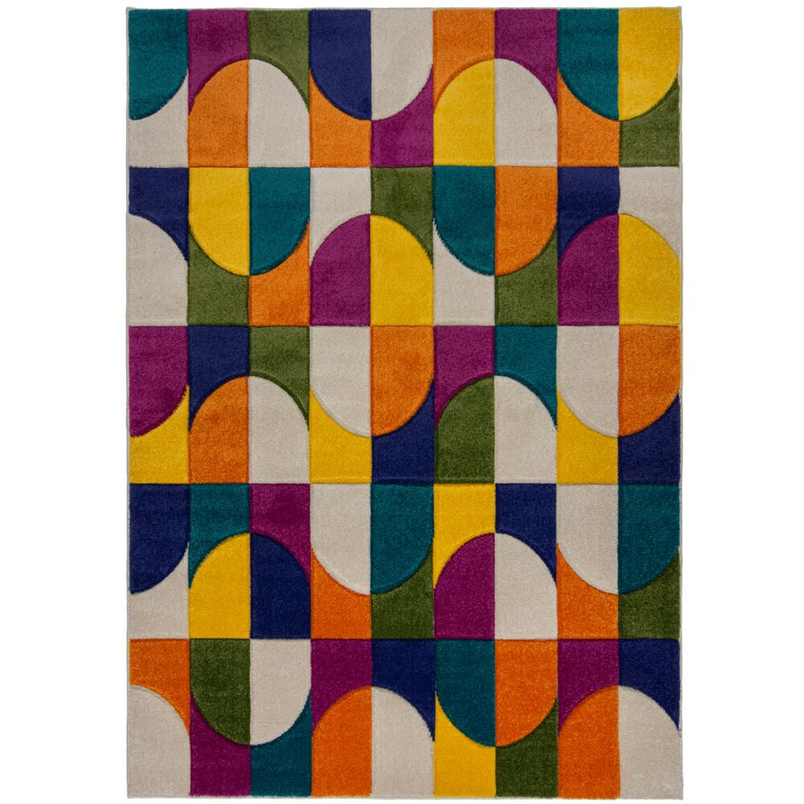 Bunter und langlebiger Teppich mit Retro-geometrischem Muster - QUAGGY Serie von Kadima Design_Multi_#sku_BARK503119375340-BARK503119375341-BARK503119375342-BARK503119375343#