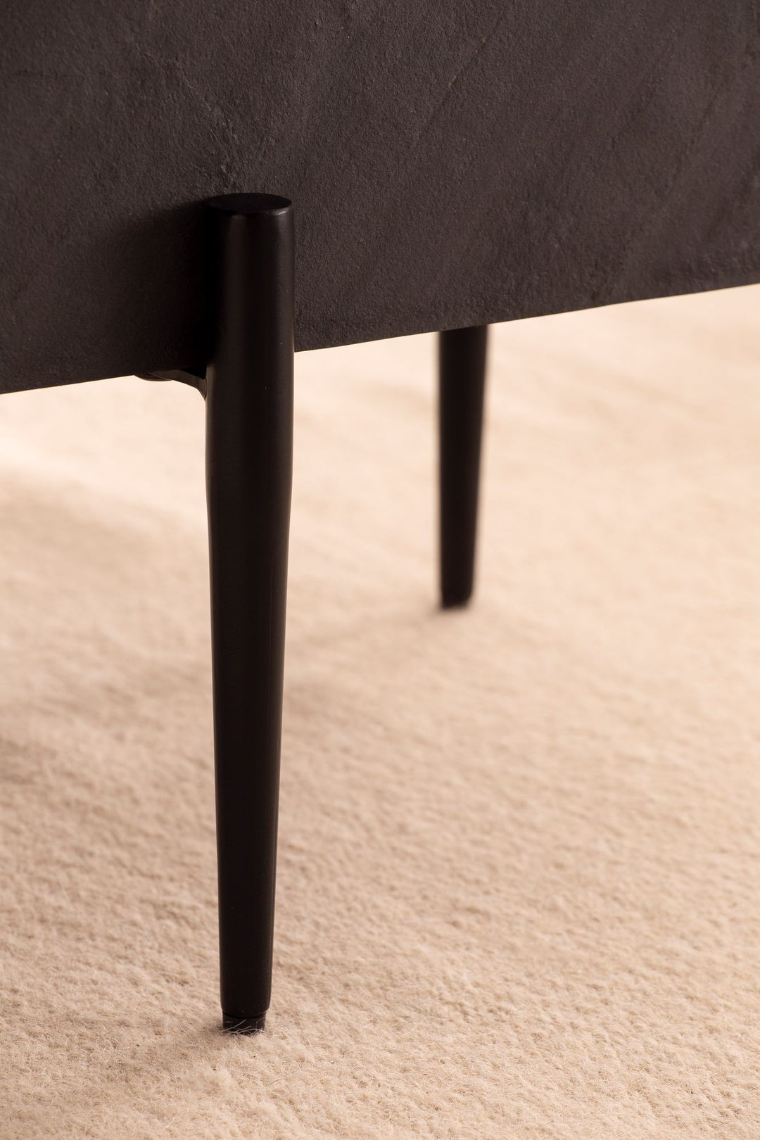 Couchtisch 64x64x35 cm Steinoptik / Metall Sofatisch Anthrazit Quadratisch - Design Wohnzimmertisch Kaffeetisch Massiv - Tisch Wohnzimmer Modern_