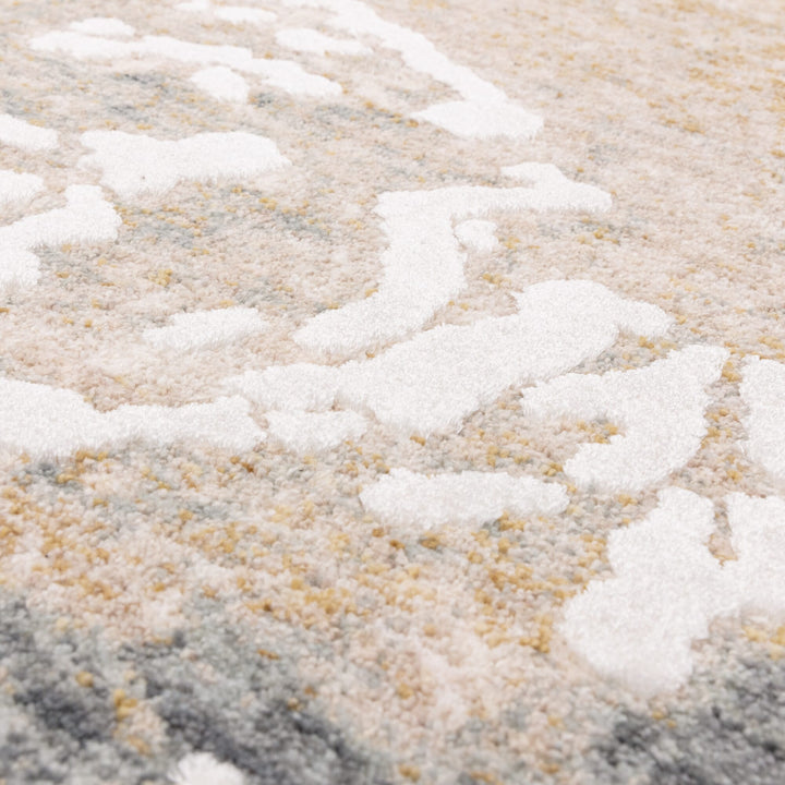 Teppich Velours abstrakt Marmoroptik pflegeleicht strapazierfähig Naturtöne SIENA-Elsa
