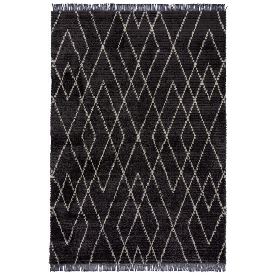 Teppich geometrisch mit Fransen SWALE JUNE_Rechteckig_
