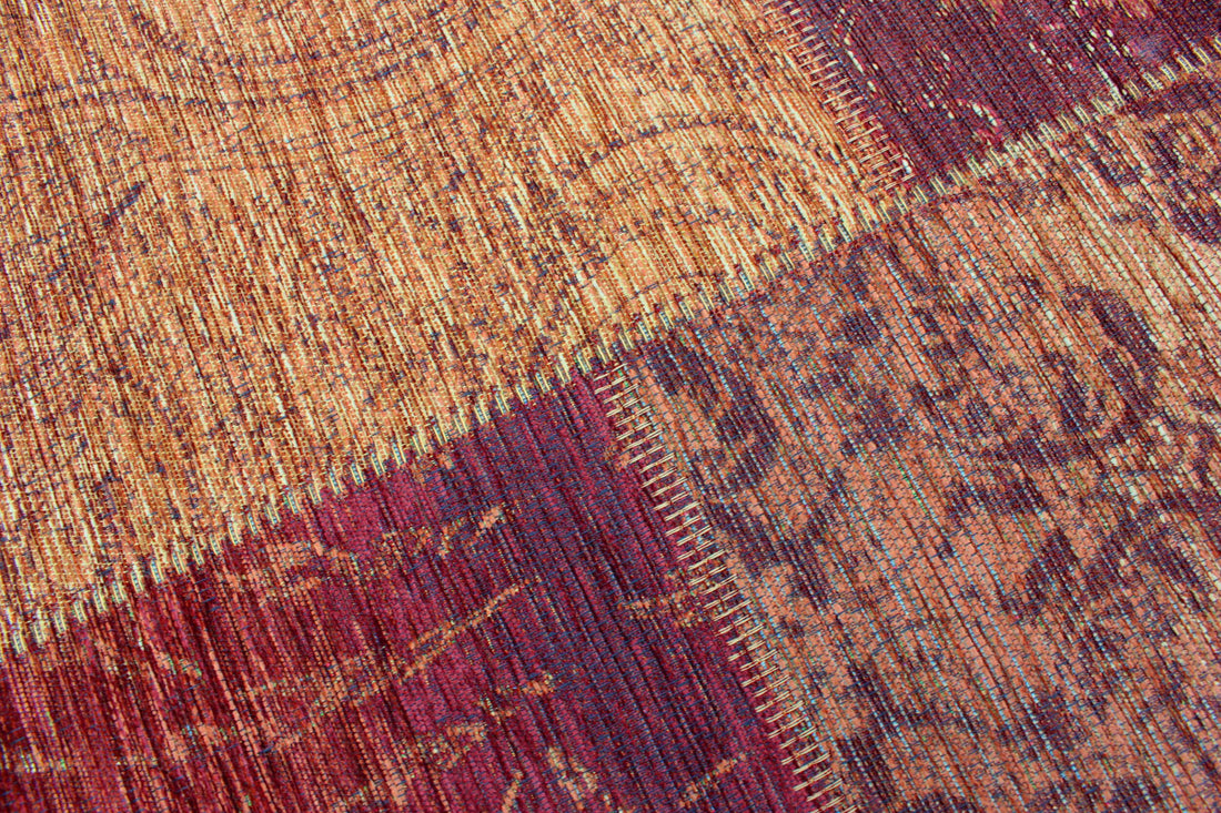 Eleganter Vintage-Jacquardteppich in edlem Design Orange Rechteckig