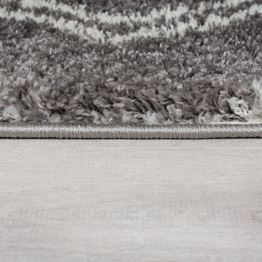 Teppich Berber-Design - pflegeleicht KENT NELL - Grau-Weiß 80x150 cm_Rechteckig_
