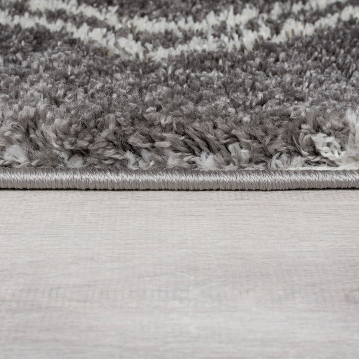 Teppich Berber-Design - pflegeleicht KENT NELL - Grau-Weiß 80x150 cm_Rechteckig_
