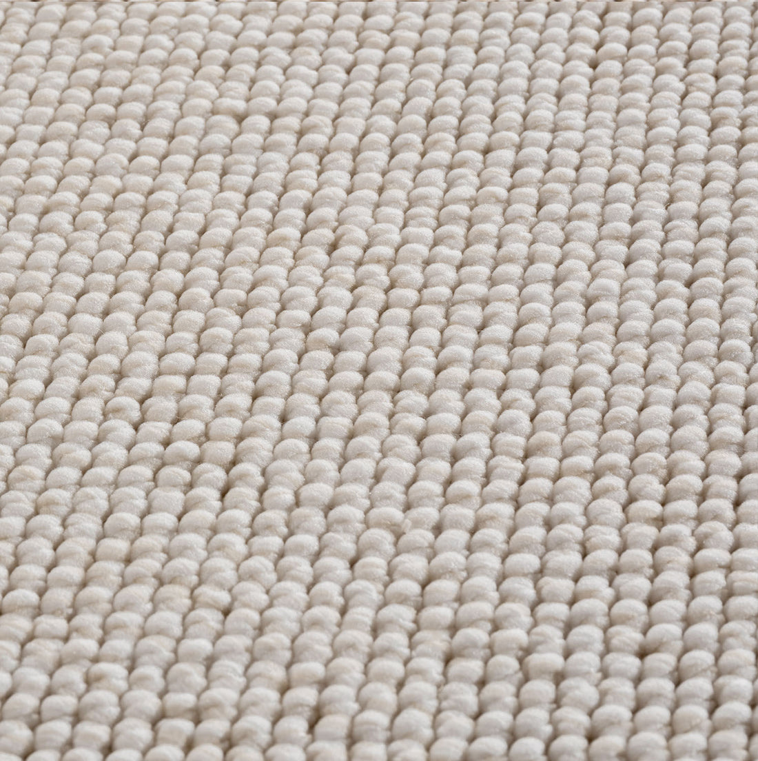 Teppich Creme Unicolor rechteckig Polyester