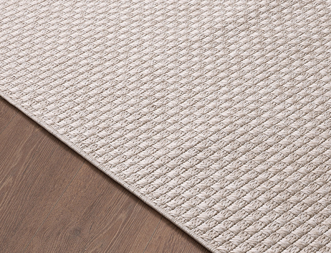 Teppich Flachgewebe Beige Uni aus Polypropylen als Blickfang der Raumgestaltung aus der BROYE Kollektion_