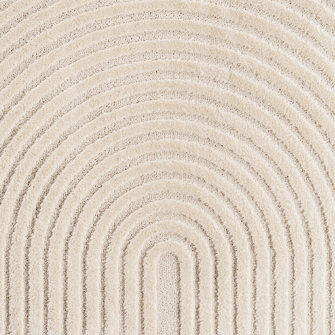 Teppich Creme Skandinavischer Boho rechteckig Polypropylene_