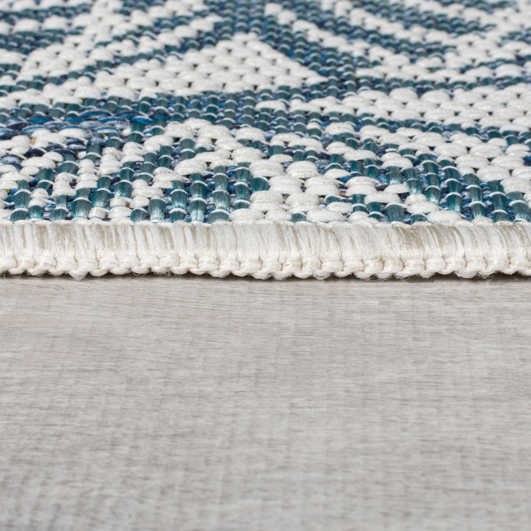 In - & Outdoor Teppich Flachgewebe  - Floral  - Strapazierfähig & Pflegeleicht_Läufer_