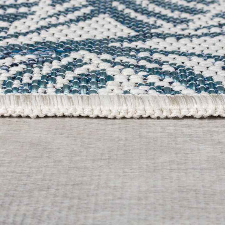 In - & Outdoor Teppich Flachgewebe  - Floral  - Strapazierfähig & Pflegeleicht_Läufer_