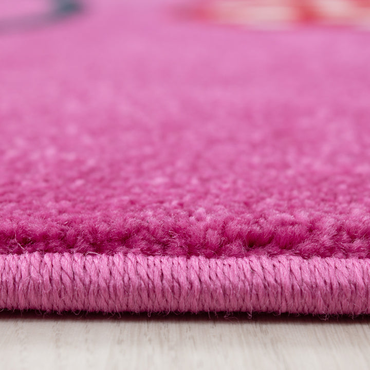 Kinderteppich Eule Polypropylen gewebt saugroboter Kurzflor Kinderzimmer_Läufer_