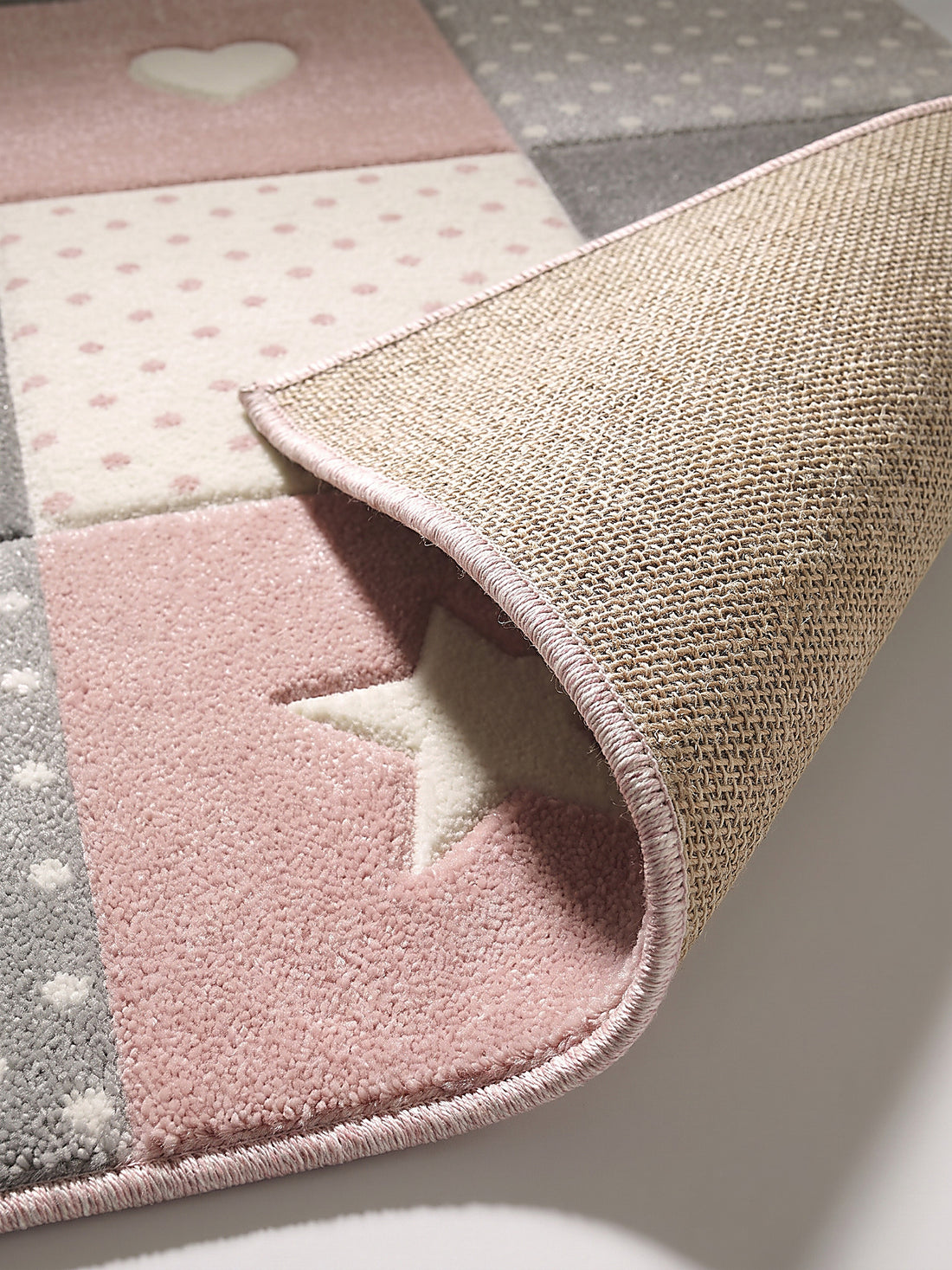Teppich Pink Kante Verarbeitung