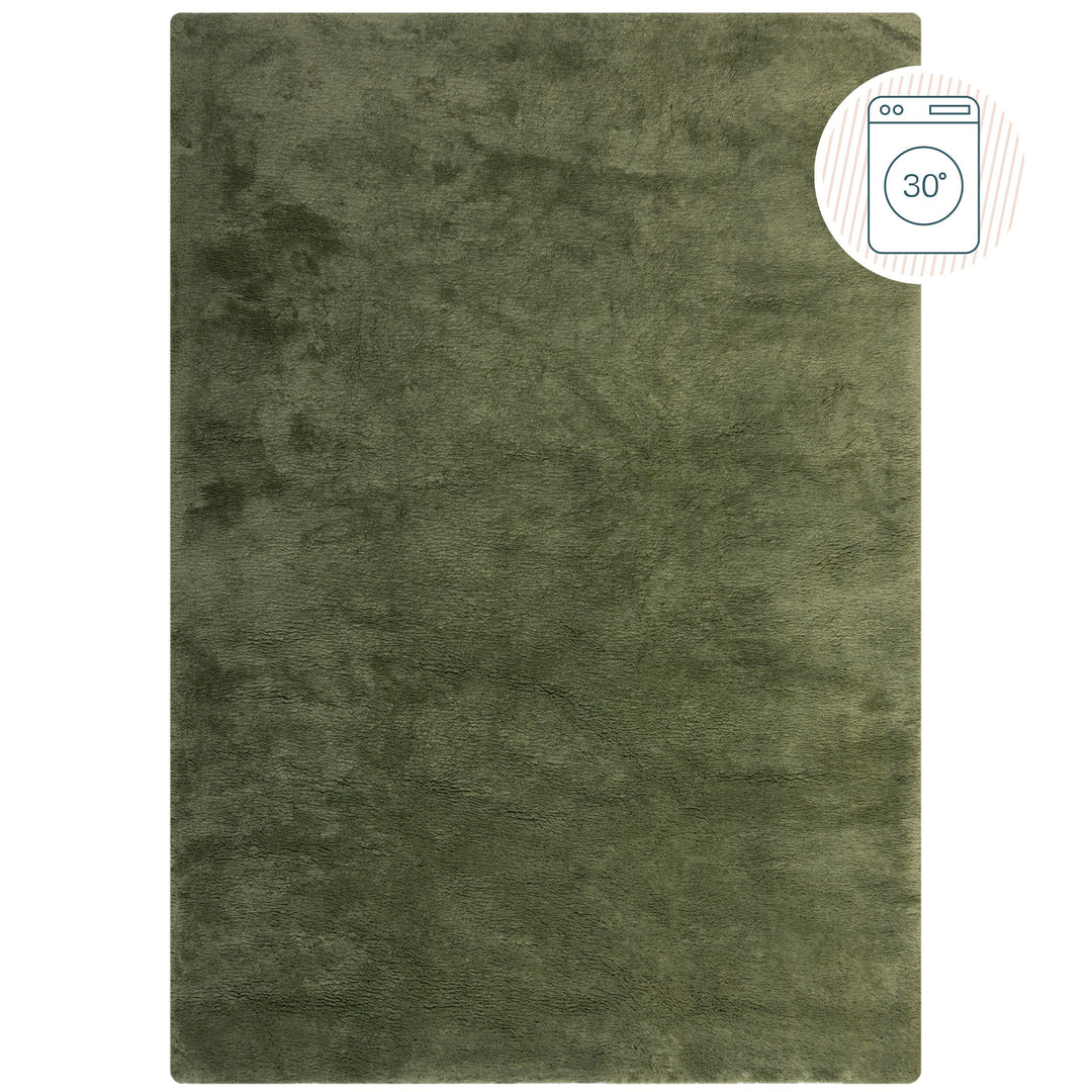 Kunstfell Teppich waschbar  - Woll-Look  - Superweich & Strapazierfähig  - Pflegeleicht_Rechteckig_
