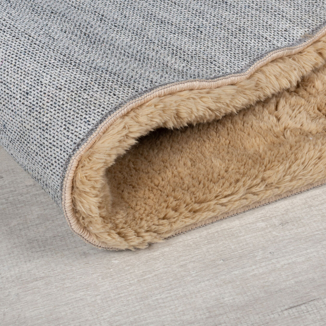 Hochflor Teppich waschbar Unifarben - Schlafzimmer_Rechteckig_