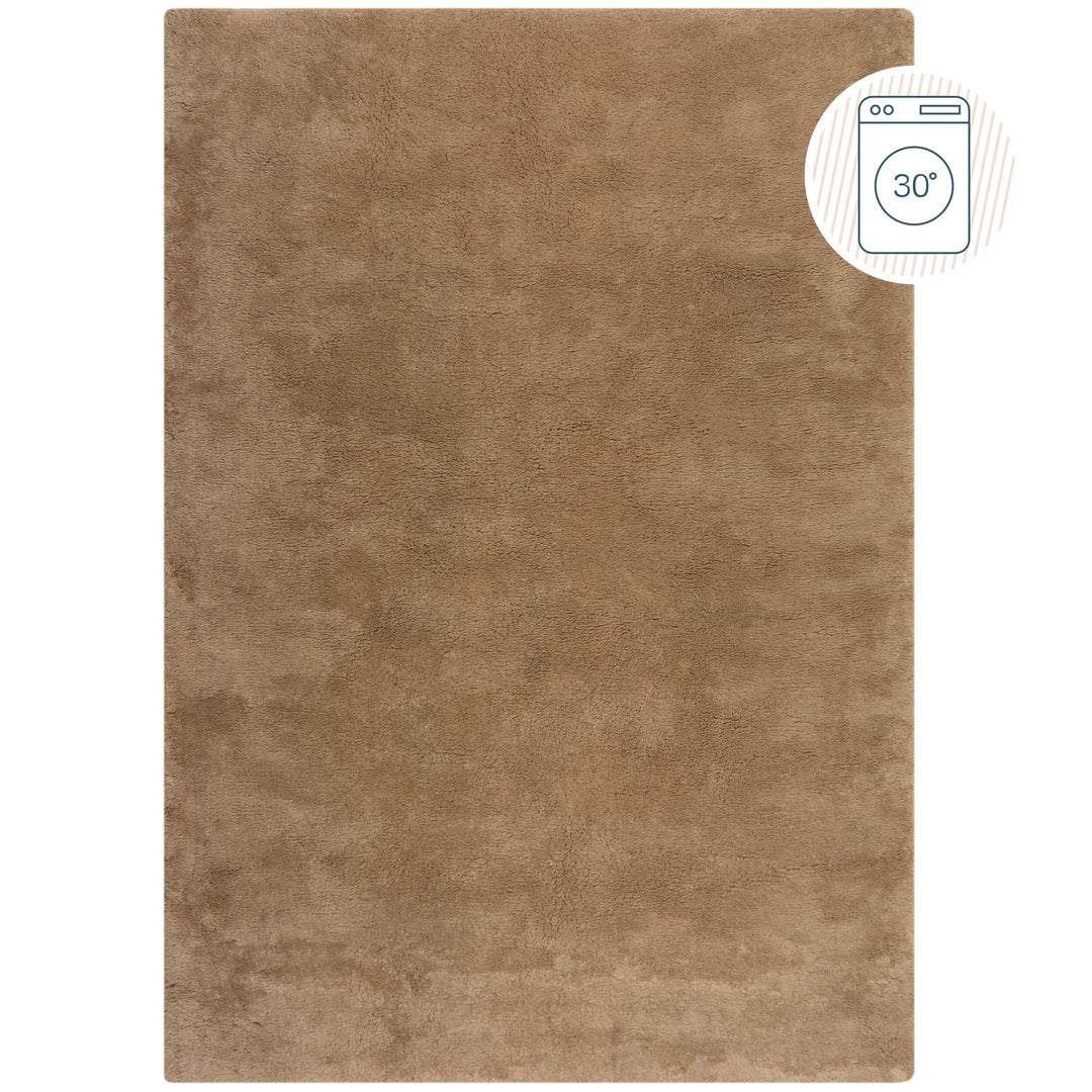 Kunstfell Teppich waschbar  - Woll-Look  - Superweich & Strapazierfähig  - Pflegeleicht_Rechteckig_