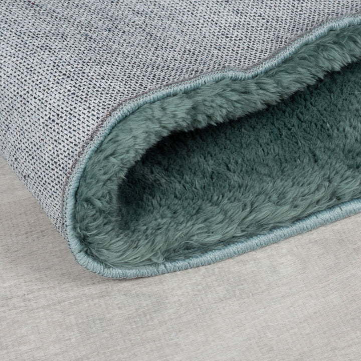 Hochflor Teppich waschbar Unifarben - Schlafzimmer_Rechteckig_