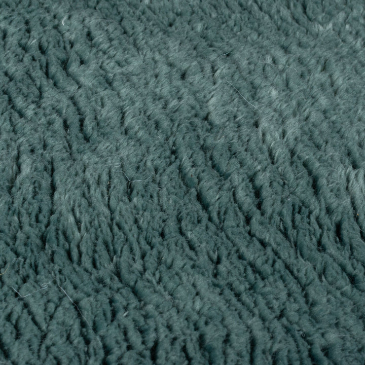 Hochflor Teppich waschbar Unifarben - Schlafzimmer_Türkis_Rechteckig_