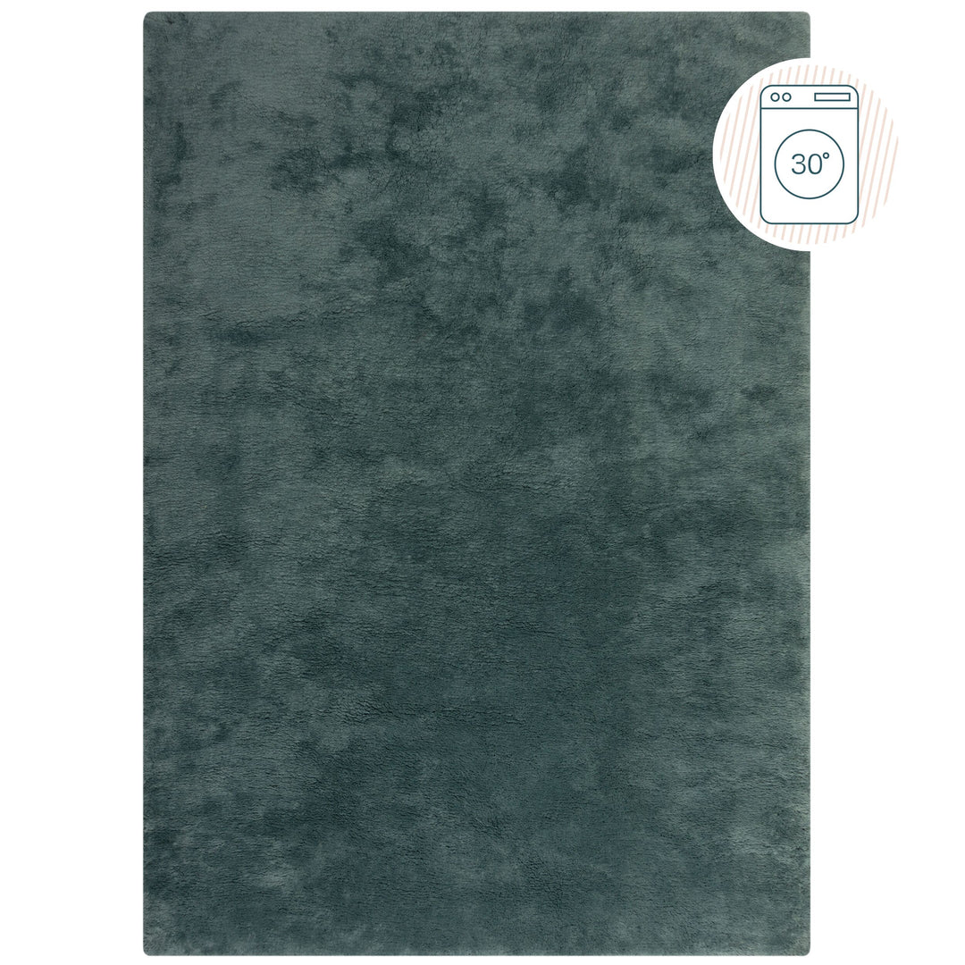 Kunstfell Teppich waschbar  - Woll-Look  - Superweich & Strapazierfähig  - Pflegeleicht_Rechteckig_