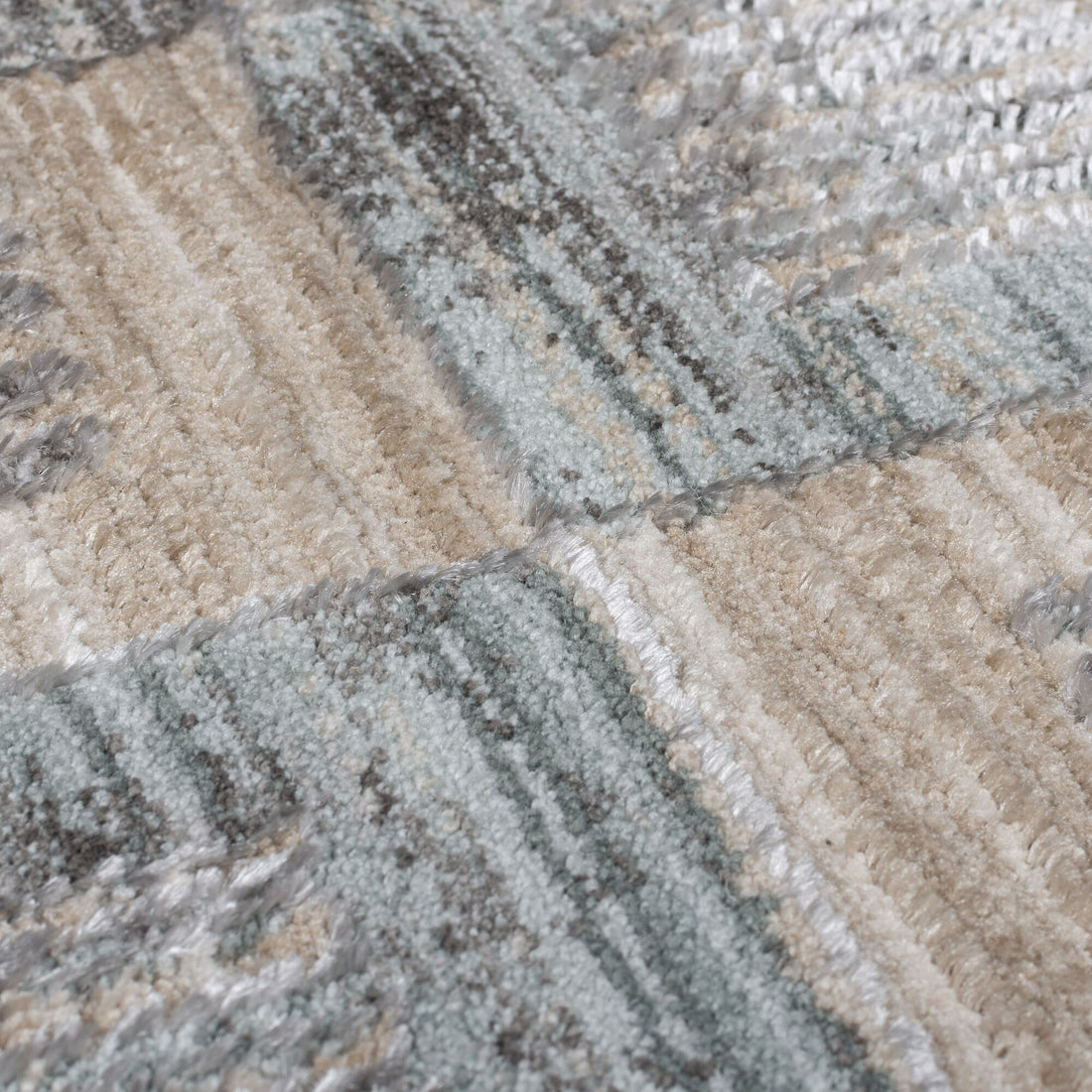 Jute Teppich Karos Geometrisch - Wohnzimmer_Grau_Läufer_