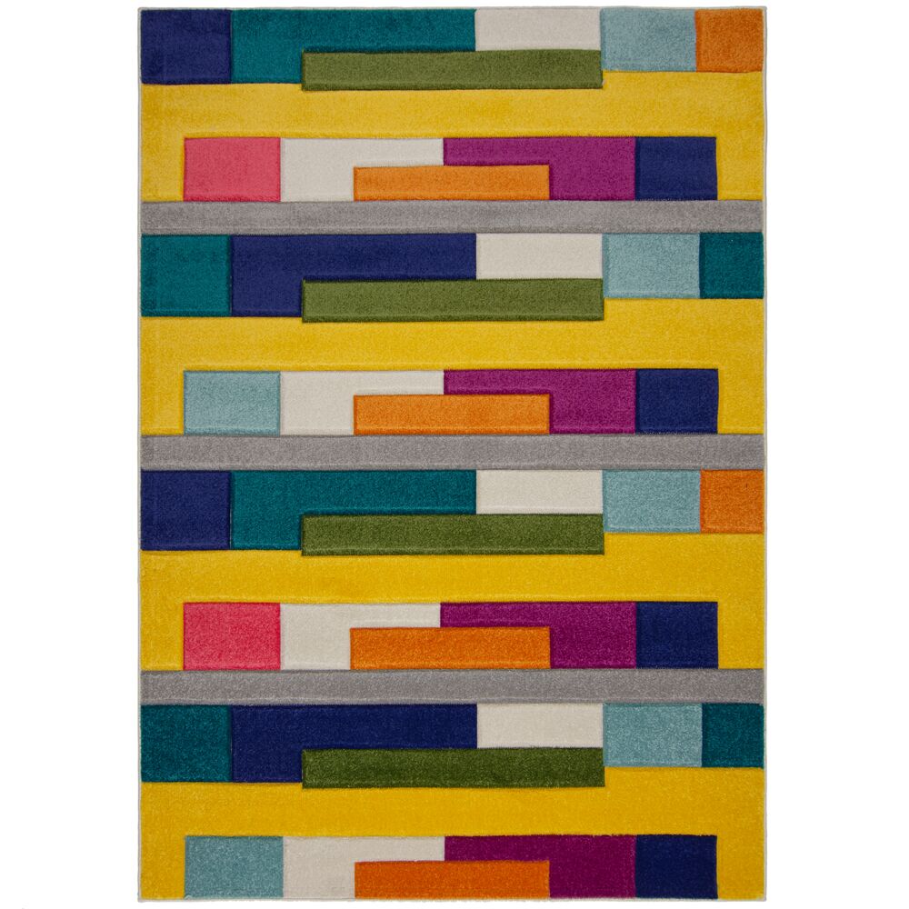 Teppich Abstrakt-Design - langlebig - mehrfarbig MOSS_Rechteckig_