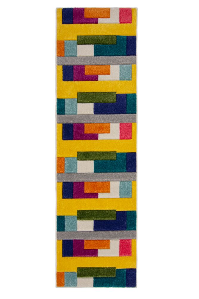 Teppich Abstrakt-Design - langlebig - mehrfarbig MOSS_Läufer_