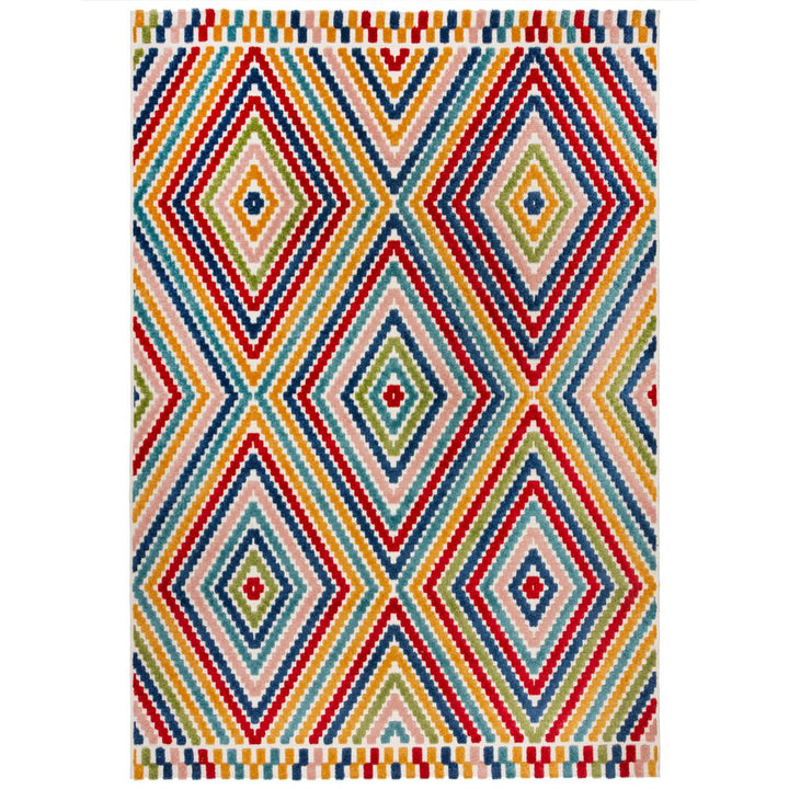 Outdoor-Teppich Geometrisch-Design - multifunktional - mehrfarbig LUNE_Rechteckig_