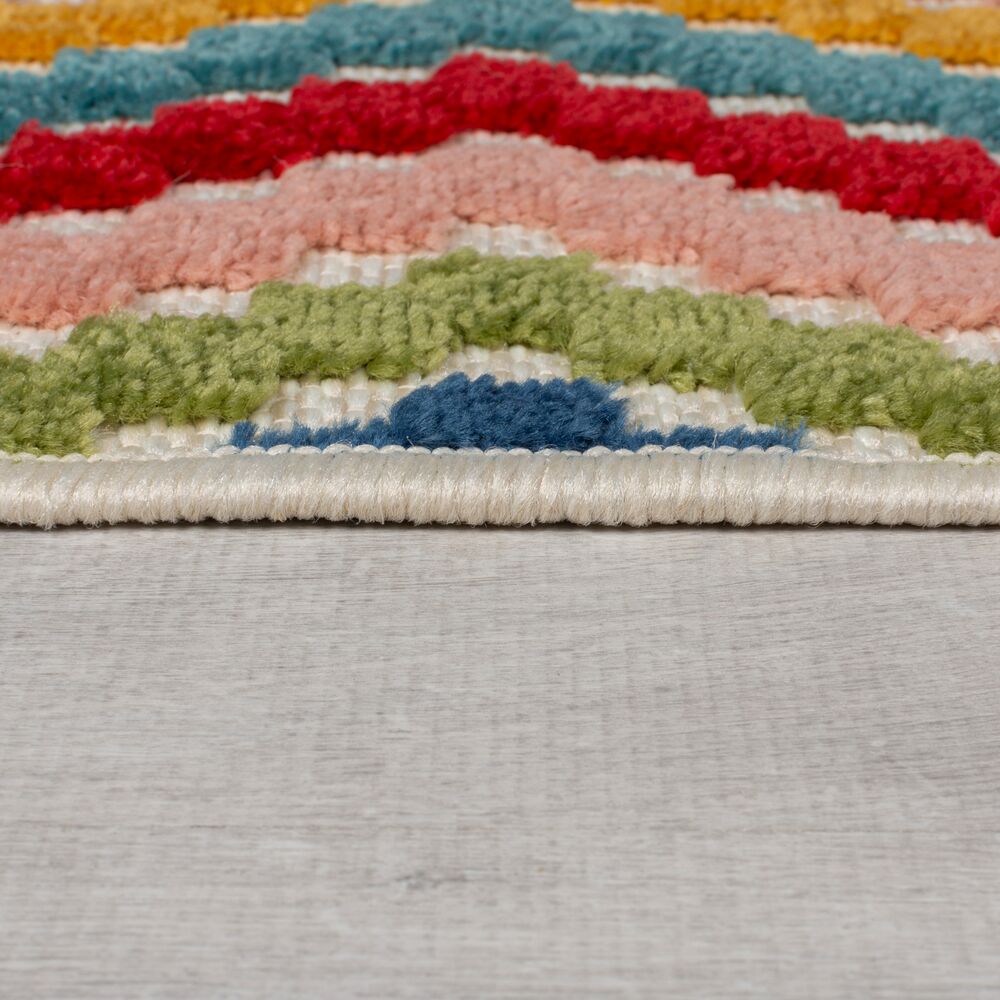 Outdoor-Teppich Geometrisch-Design - multifunktional - mehrfarbig LUNE - Multi 120x170 cm_Rechteckig_