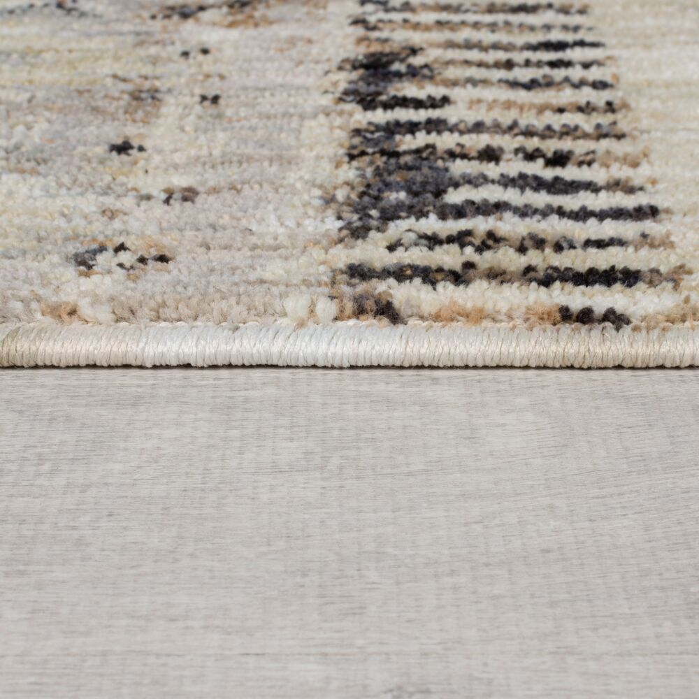 Teppich Geo-Design - recycelt -  in Naturfarben CLEE - Naturfarben 80x150 cm_Rechteckig_