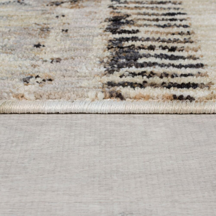 Teppich Geo-Design - recycelt -  in Naturfarben CLEE - Naturfarben 80x150 cm_Rechteckig_