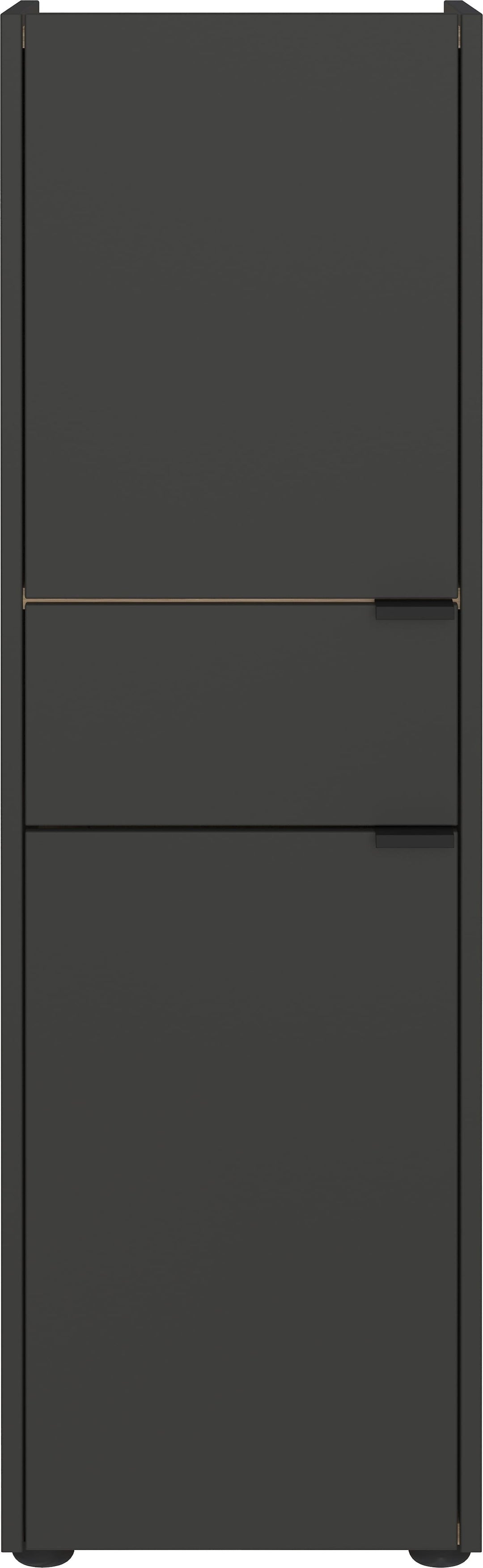 Schrank mit Schublade_ Navarra-Eiche_ Leise Schließtechnik_ Kollektion AVIS von Kadima Design_Farbe_ Grau-Beige_ Größe_ 34x34x111 cm_