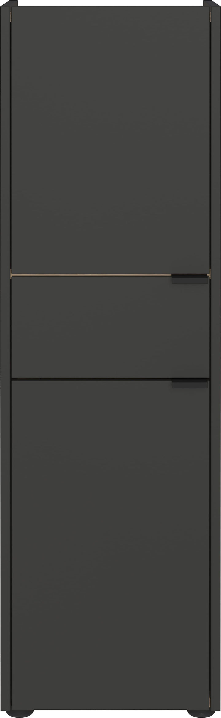 Schrank mit Schublade_ Navarra-Eiche_ Leise Schließtechnik_ Kollektion AVIS von Kadima Design_Farbe_ Grau-Beige_ Größe_ 34x34x111 cm_