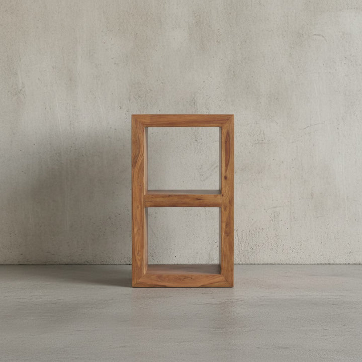 Rustikales Standregal_ Massivholz_ Akazie/Sheesham_ vielseitig nutzbar_ handgefertigt_ einfache Pflege - KADIMA DESIGN_Farbe_ Braun_ Größe_ 50x35x88 cm_