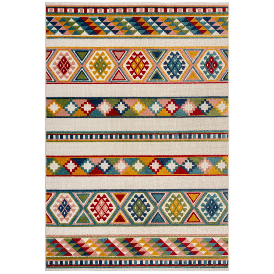 Superweicher_ pflegeleichter Outdoor-Teppich mit geometrischem Muster in Multicolor - Kadima Design Kollektion BLYDE_Multi_#sku_BARK503119375993-BARK503119375994-BARK503119375995#