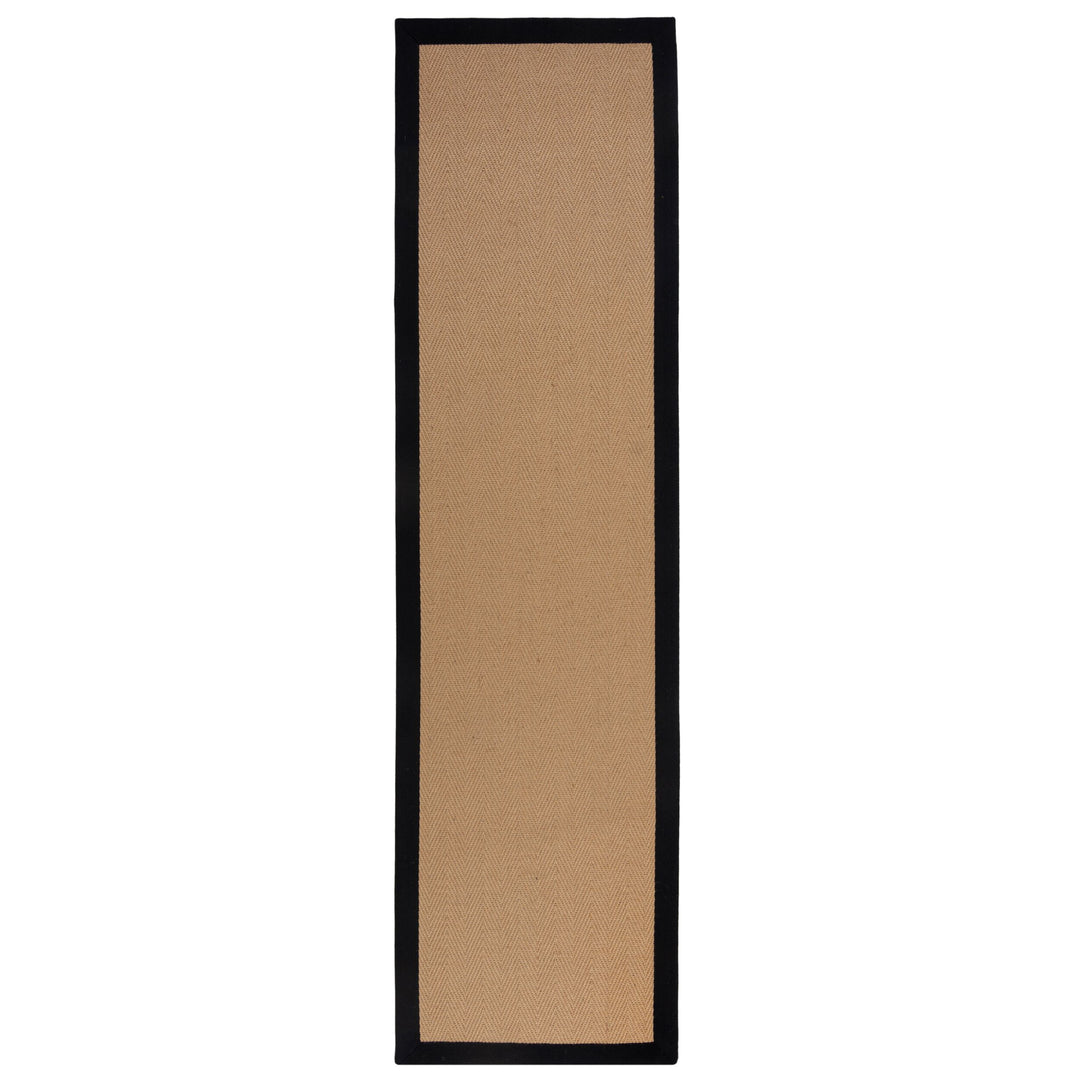 Jute-Teppich mit Fischgrätenmuster und Bordüre TRENT KIRA_Treppenläufer_