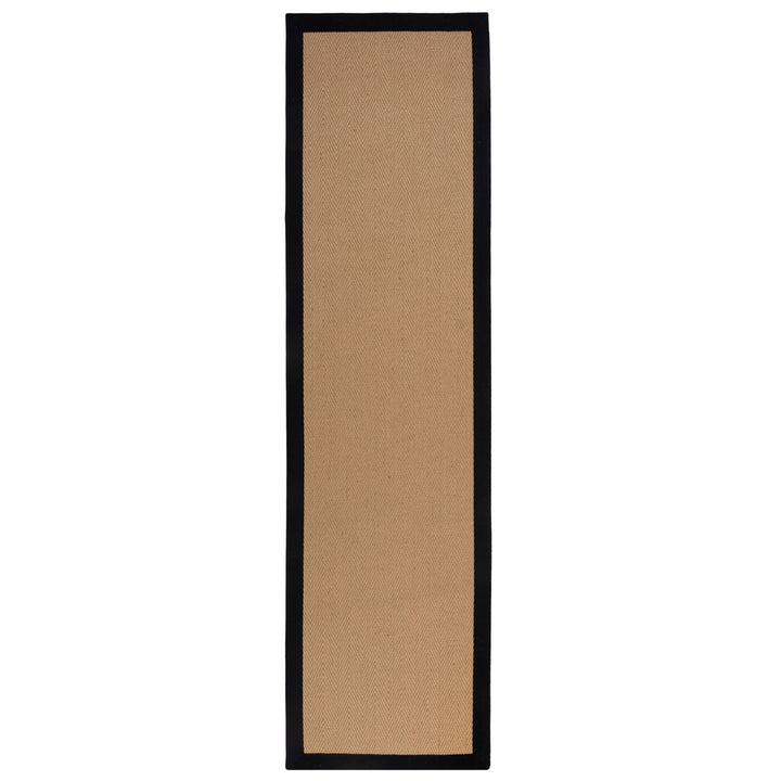 Jute-Teppich mit Fischgrätenmuster und Bordüre TRENT KIRA_Treppenläufer_