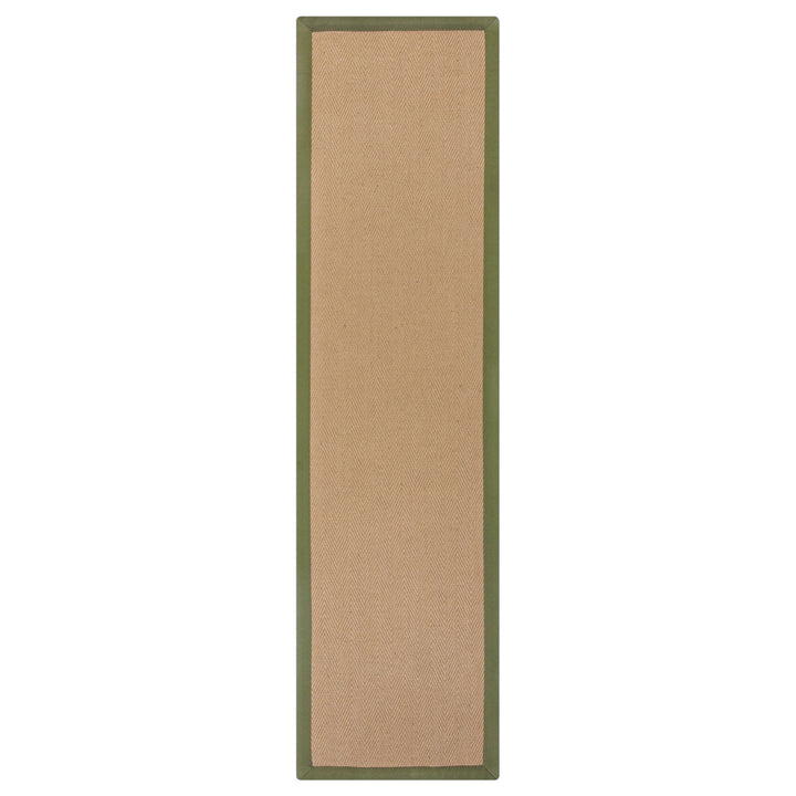 Jute-Teppich mit Fischgrätenmuster und Bordüre TRENT KIRA_Läufer_