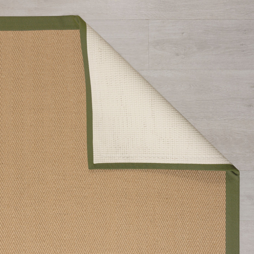 Jute-Teppich mit Fischgrätenmuster und Bordüre TRENT KIRA_Läufer_