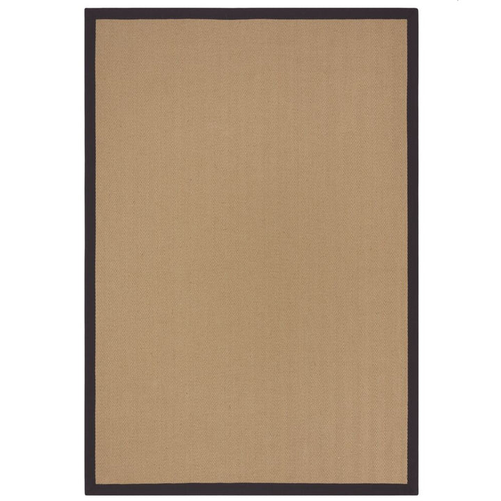 Jute-Teppich mit Fischgrätenmuster und Bordüre TRENT KIRA_Rechteckig_