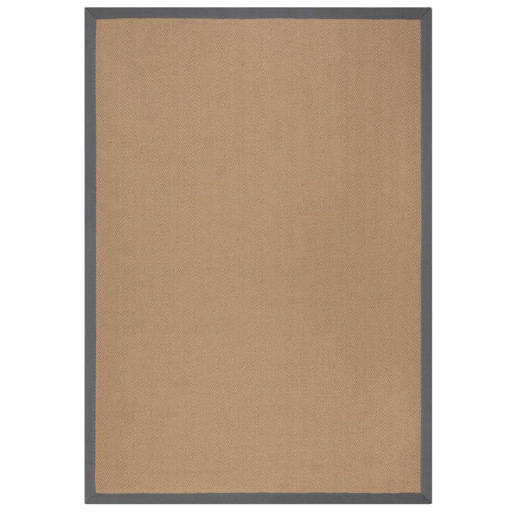 Jute-Teppich mit Fischgrätenmuster und Bordüre TRENT KIRA_Rechteckig_