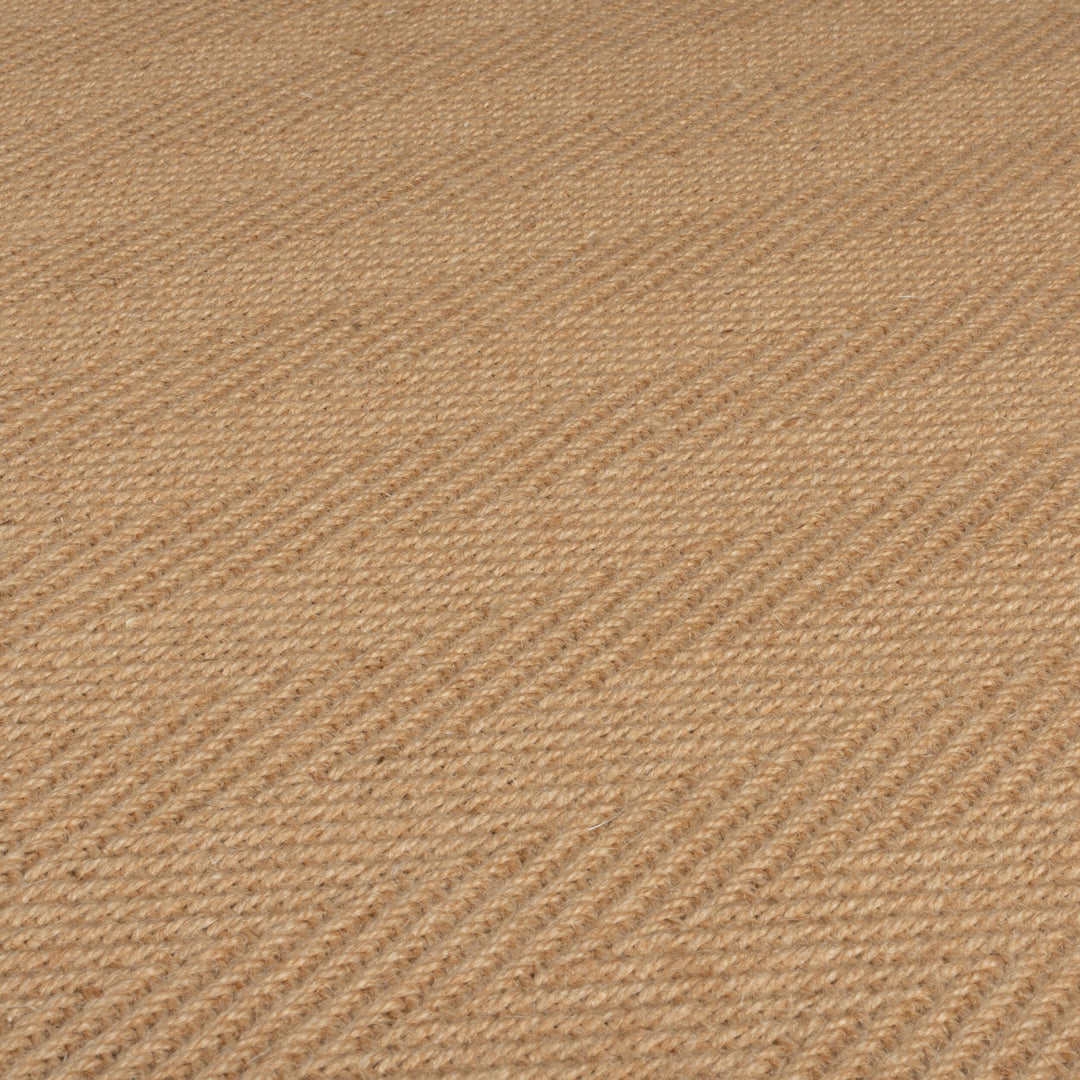 Jute-Teppich mit Fischgrätenmuster und Bordüre TRENT KIRA_Treppenläufer_