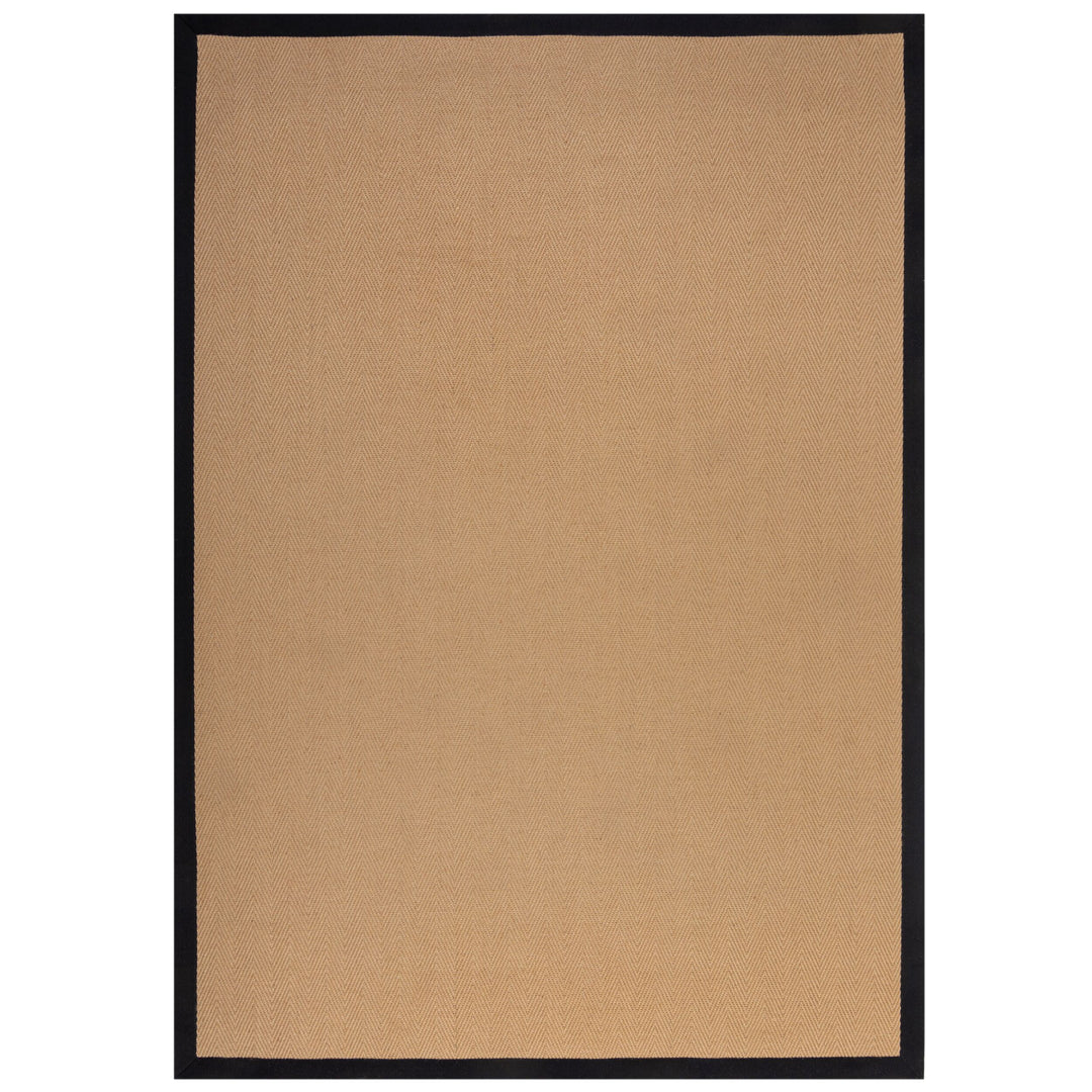 Jute-Teppich mit Fischgrätenmuster und Bordüre TRENT KIRA_Rechteckig_