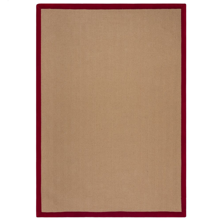 Jute-Teppich mit Fischgrätenmuster und Bordüre TRENT KIRA_Rechteckig_