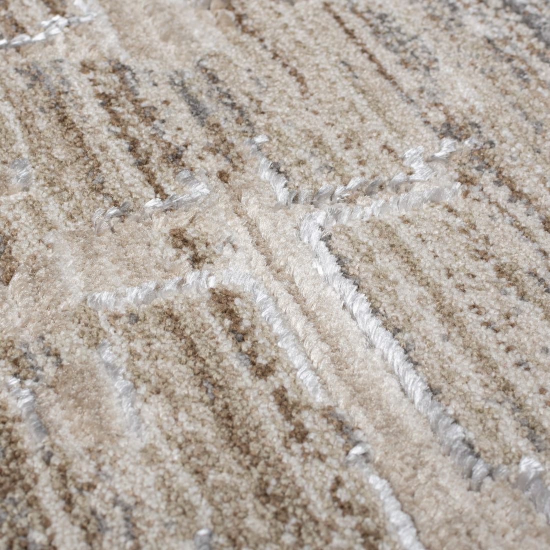 Teppich Backstein-Muster Taupe-Beige Kurzflor Flor Nahaufnahme Rechteckig_