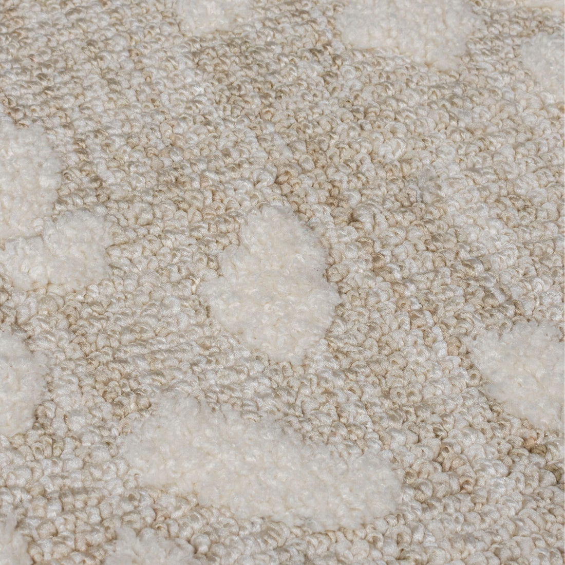 Teppich Creme Woll-Look Abstrakt Kurzflor strapazierfähig rechteckig Läufer