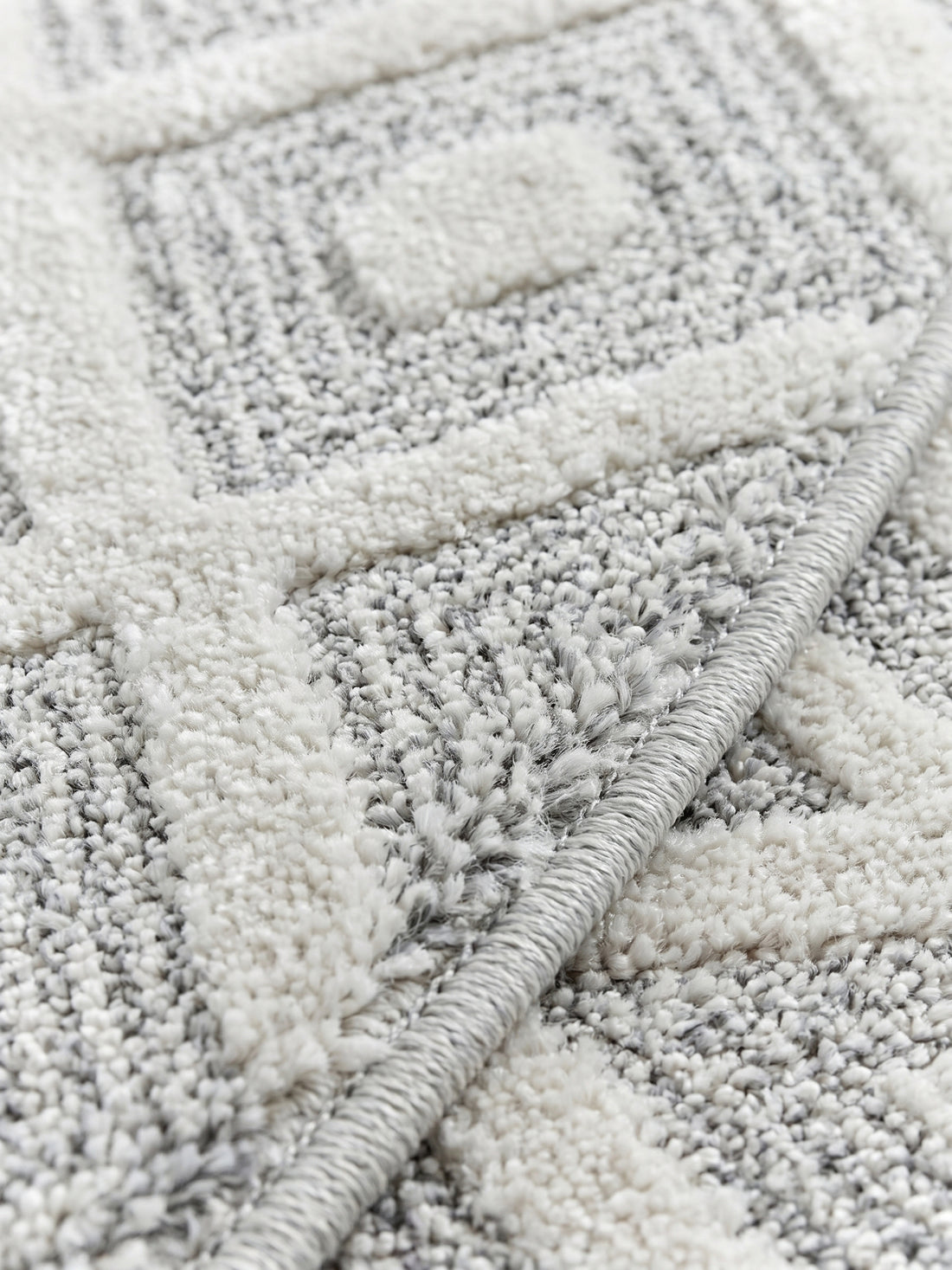 Teppich Grey rund Farbdetail Muster