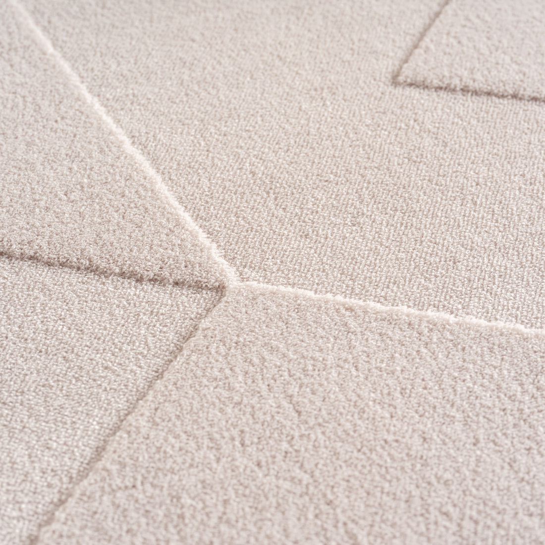 Teppich Kurzflor Geometrisch Microfaser Innen_Creme_Läufer_